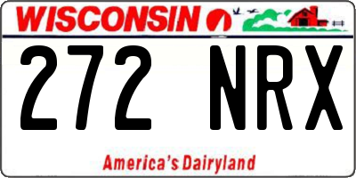 WI license plate 272NRX