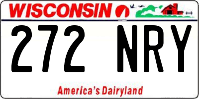 WI license plate 272NRY