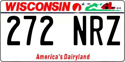 WI license plate 272NRZ