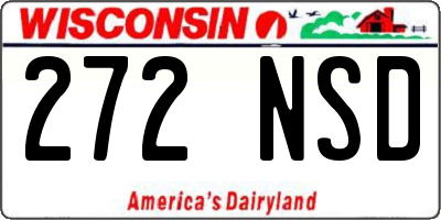WI license plate 272NSD
