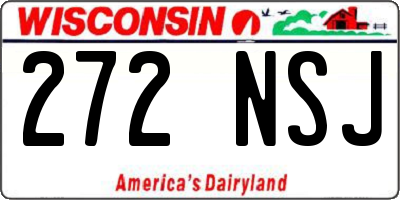 WI license plate 272NSJ