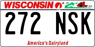 WI license plate 272NSK