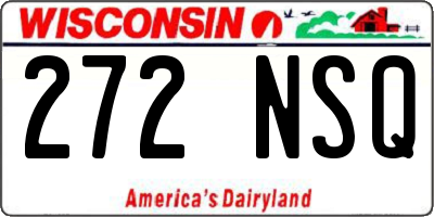 WI license plate 272NSQ