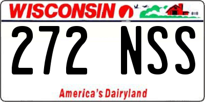 WI license plate 272NSS