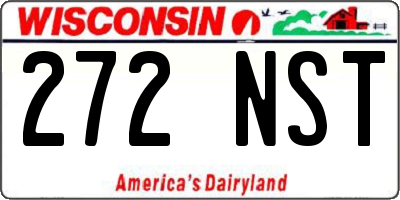 WI license plate 272NST