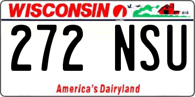WI license plate 272NSU