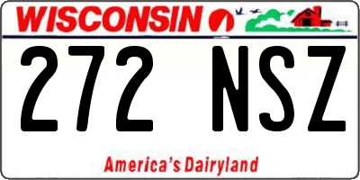 WI license plate 272NSZ