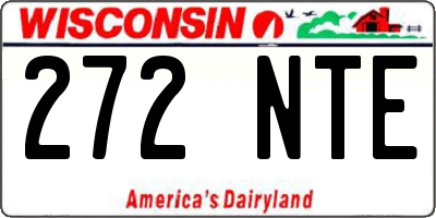 WI license plate 272NTE