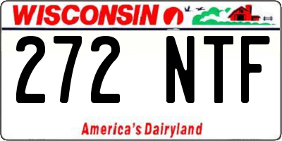 WI license plate 272NTF