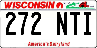 WI license plate 272NTI