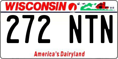 WI license plate 272NTN