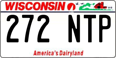 WI license plate 272NTP