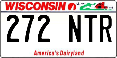 WI license plate 272NTR