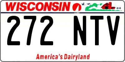 WI license plate 272NTV