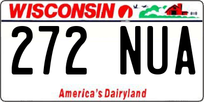 WI license plate 272NUA