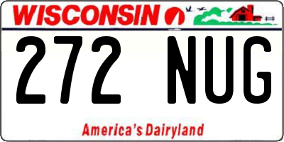 WI license plate 272NUG