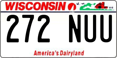 WI license plate 272NUU