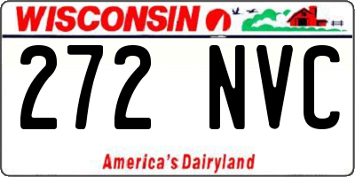 WI license plate 272NVC