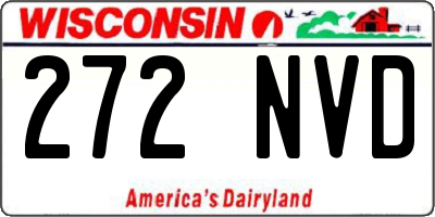 WI license plate 272NVD