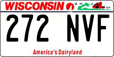 WI license plate 272NVF