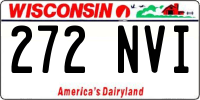 WI license plate 272NVI