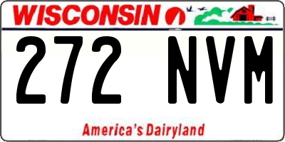 WI license plate 272NVM