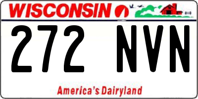 WI license plate 272NVN