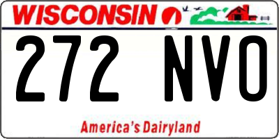 WI license plate 272NVO