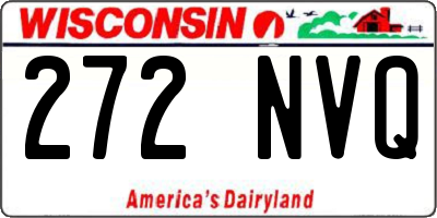 WI license plate 272NVQ