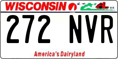 WI license plate 272NVR