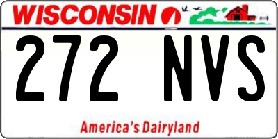 WI license plate 272NVS