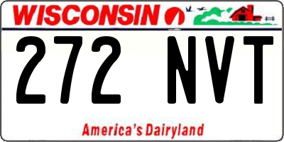 WI license plate 272NVT