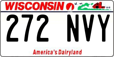 WI license plate 272NVY