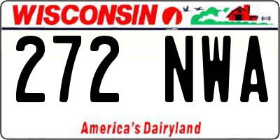 WI license plate 272NWA