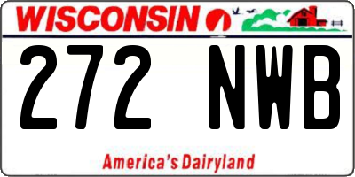 WI license plate 272NWB