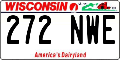 WI license plate 272NWE
