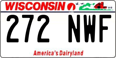 WI license plate 272NWF