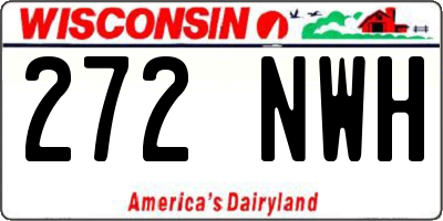 WI license plate 272NWH