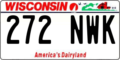 WI license plate 272NWK