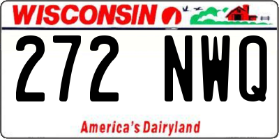 WI license plate 272NWQ
