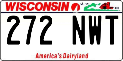 WI license plate 272NWT