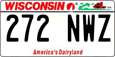 WI license plate 272NWZ
