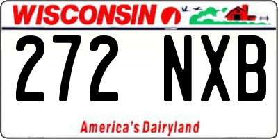 WI license plate 272NXB