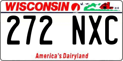 WI license plate 272NXC