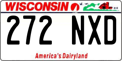 WI license plate 272NXD