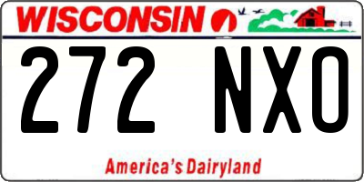 WI license plate 272NXO