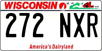 WI license plate 272NXR