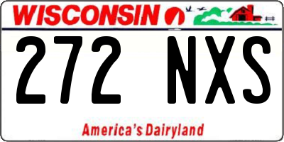 WI license plate 272NXS