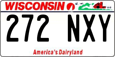 WI license plate 272NXY