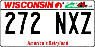 WI license plate 272NXZ